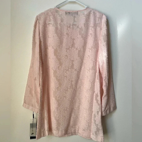 NWT Karl Lagerfeld Paris Pink Cardigan Floral - Picture 3 of 7
